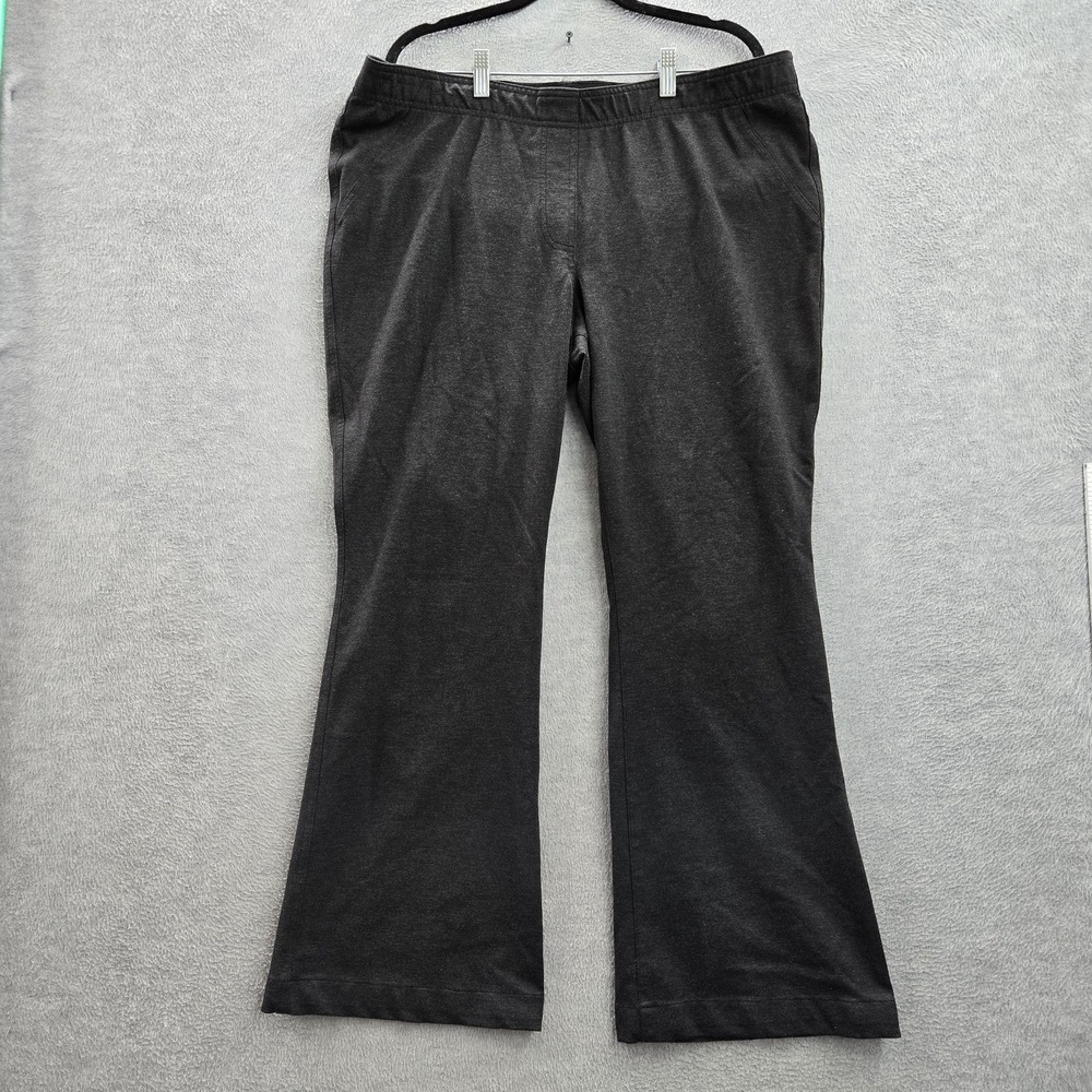 Chico's Women Pants 3 SHORT Gray Flare Jogger 29" Inseam